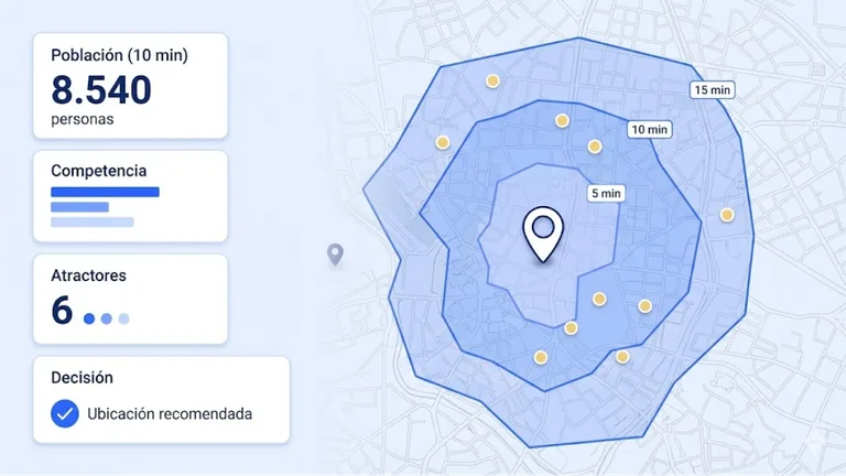 Cómo crear áreas de influencia (isócronas) para elegir ubicación comercial