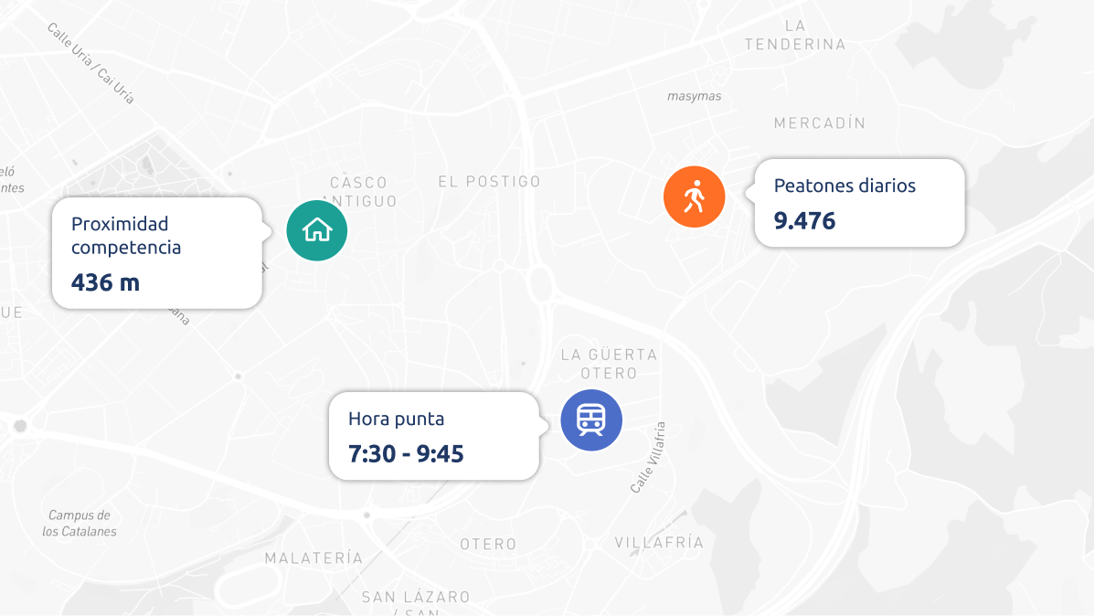Mapa gráfico para analizar y detectar la ubicación ideal para un segundo local